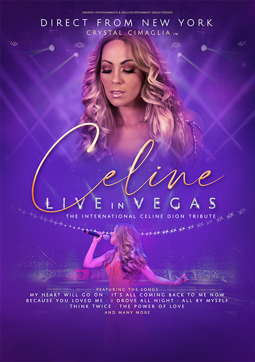 Tribute act poster design for Celine Dion singer tour