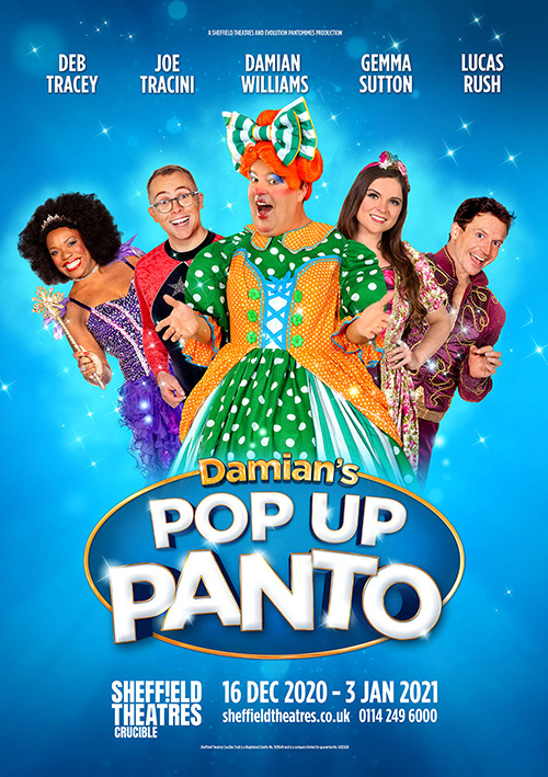 Pop-Up Panto poster design for Sheffield Crucible theatre