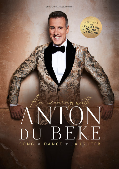 Anton du Beke on a poster design for his touring dance show