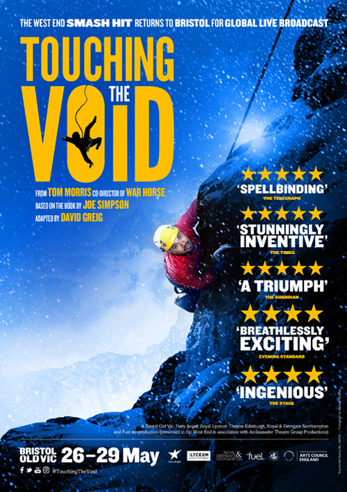Poster design for the Bristol Old Vic's production of Touching the Void