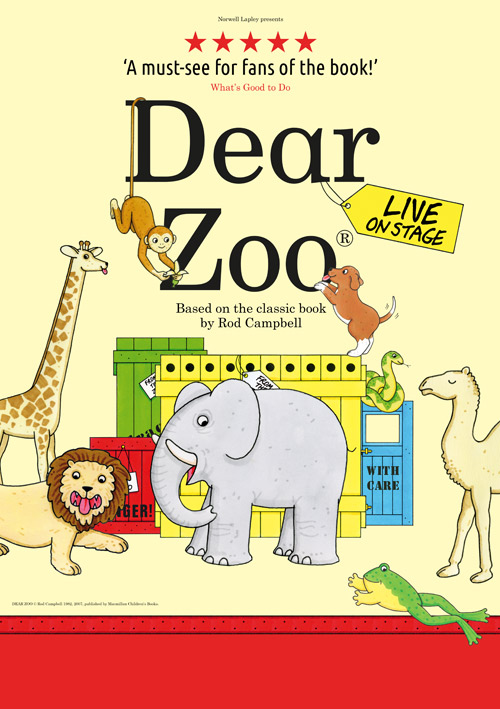 Dear Zoo poster design for the stage adaptation of the beloved book