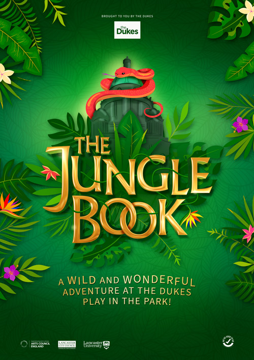 Poster design for an outdoor family show of The Jungle Book