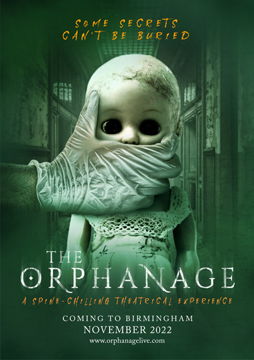 Horror live theatre poster for The Orphanage