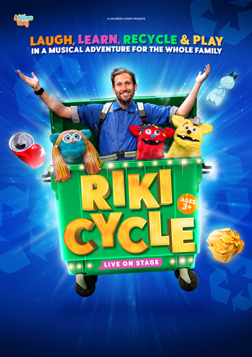 Poster design for Riki Cycle, a children's show about recycling