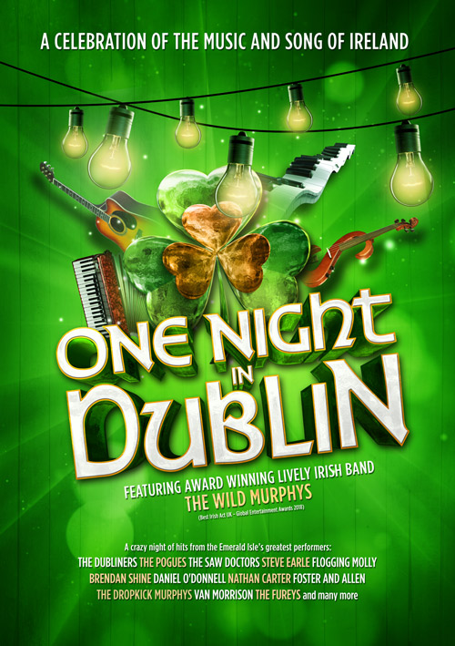 Irish touring band poster design for One Night in Dublin