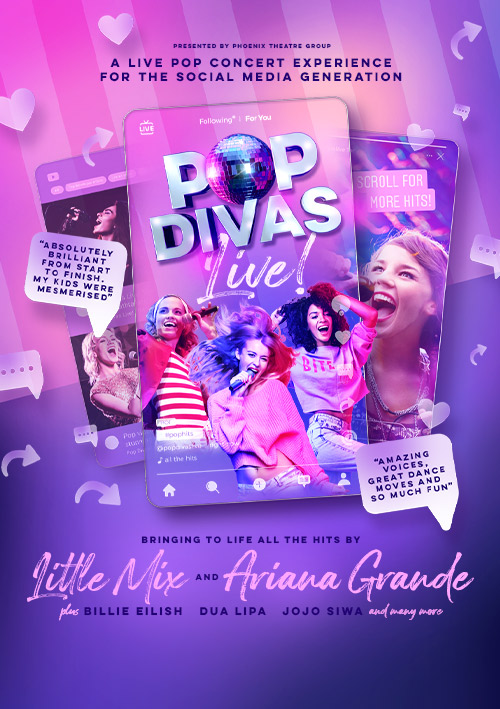 Pop Divas Live kids' concert touring show poster design