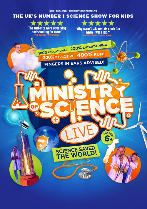 Children's educational theater show poster design for Ministry of Science